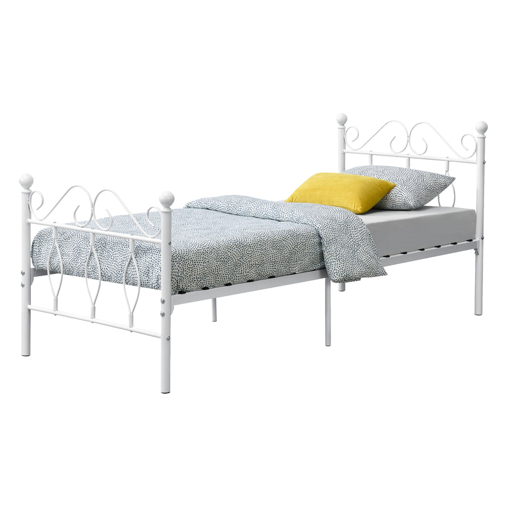 Metallbett Apolda bis 300kg versch. Größen Weiß [en.casa] - premiumXL