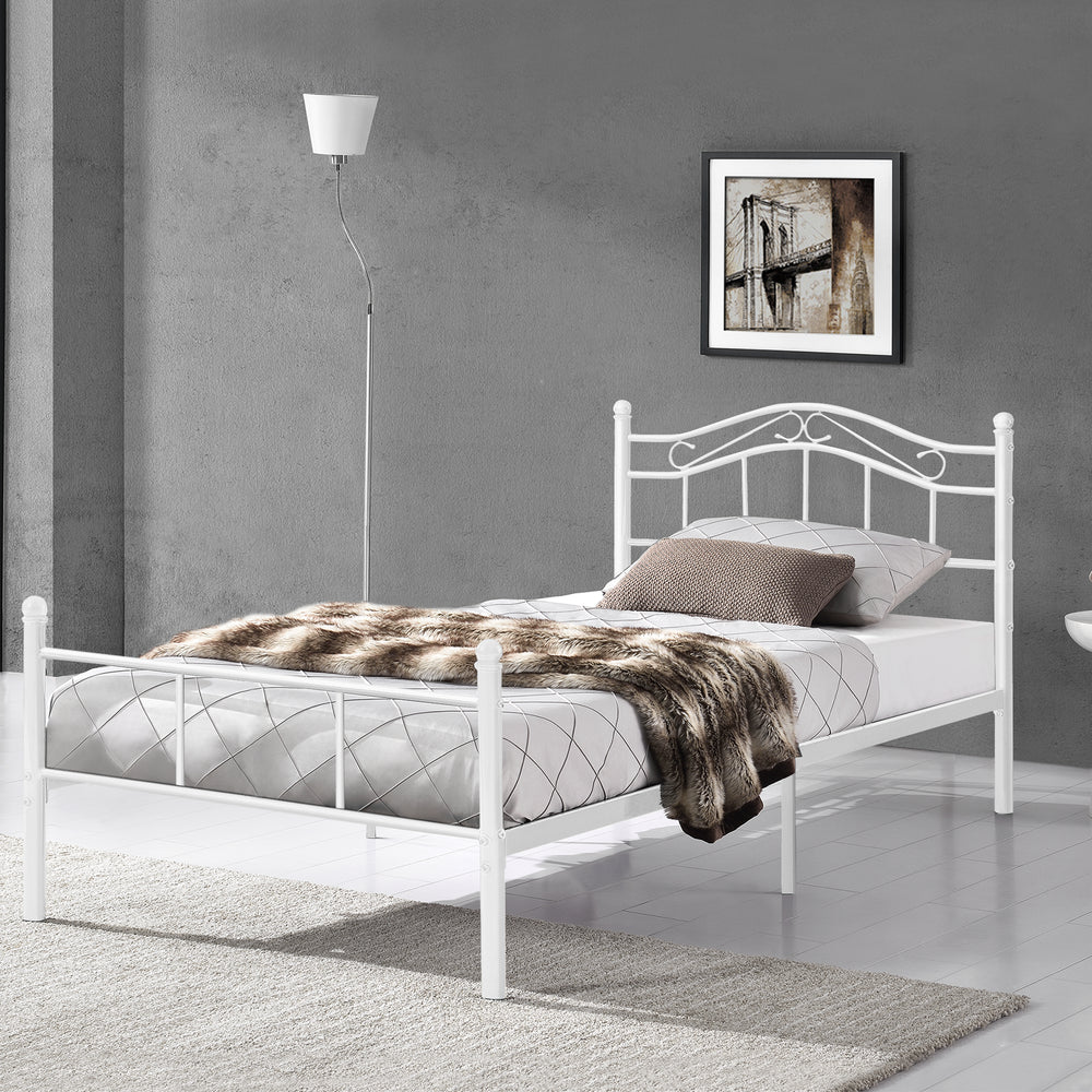 Metallbett Florenz 120x200 cm mit/ohne Kaltschaummatratze versch. Farben [en.casa] - premiumXL
