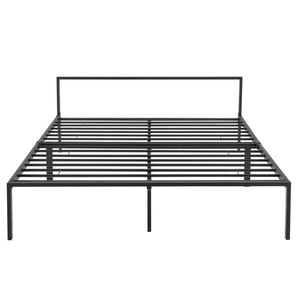 Metallbett Imatra mit Matratze in versch. Größen Schwarz en.casa