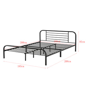 Metallbett Atammik in versch. Größen Schwarz en.casa