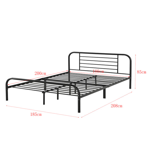 Metallbett Atammik in versch. Größen Schwarz en.casa