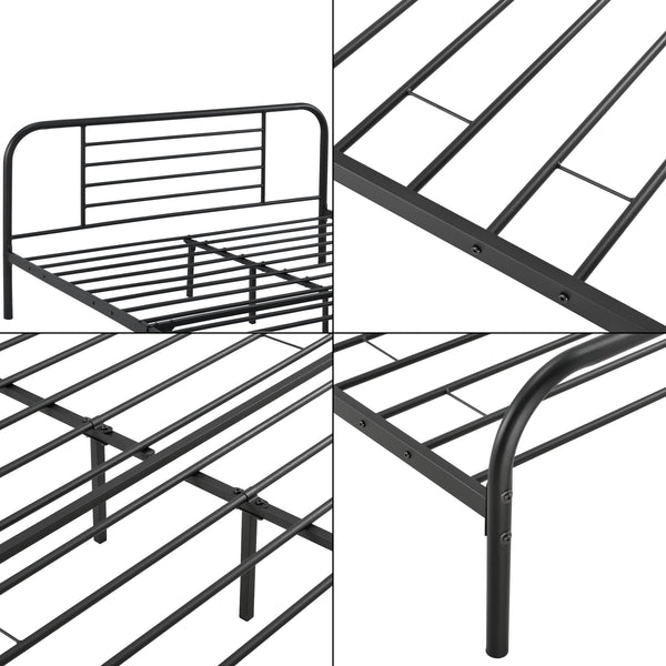 Metallbett Atammik in versch. Größen Schwarz en.casa