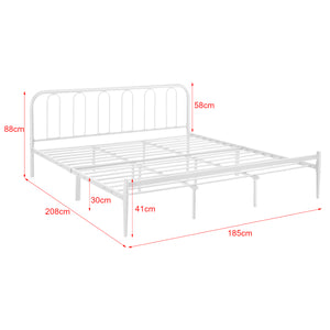 Metallbett Hanko in versch. Größen Weiß en.casa