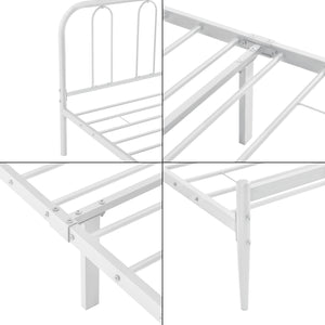 Metallbett Hanko in versch. Größen Weiß en.casa