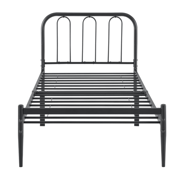 Metallbett Hanko mit Matratze in versch. Größen Schwarz en.casa
