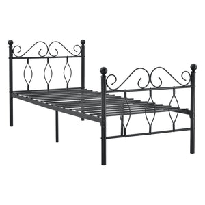 Metallbett Apolda bis 300kg versch. Größen Schwarz en.casa