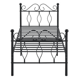 Metallbett Apolda bis 300kg versch. Größen Schwarz en.casa