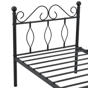 Metallbett Apolda bis 300kg versch. Größen Schwarz en.casa