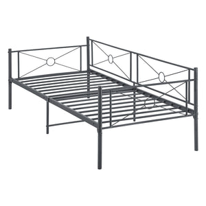 Metallbett Alvesta 90x200 cm mit Kopf- und Fußteil versch. Farben en.casa