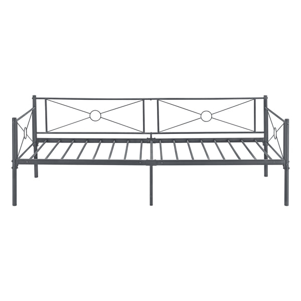 Metallbett Alvesta 90x200 cm mit Kopf- und Fußteil versch. Farben en.casa