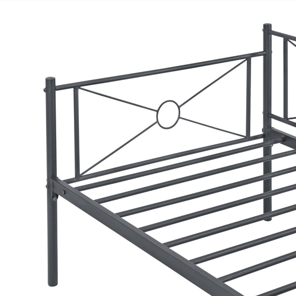 Metallbett Alvesta 90x200 cm mit Kopf- und Fußteil versch. Farben en.casa