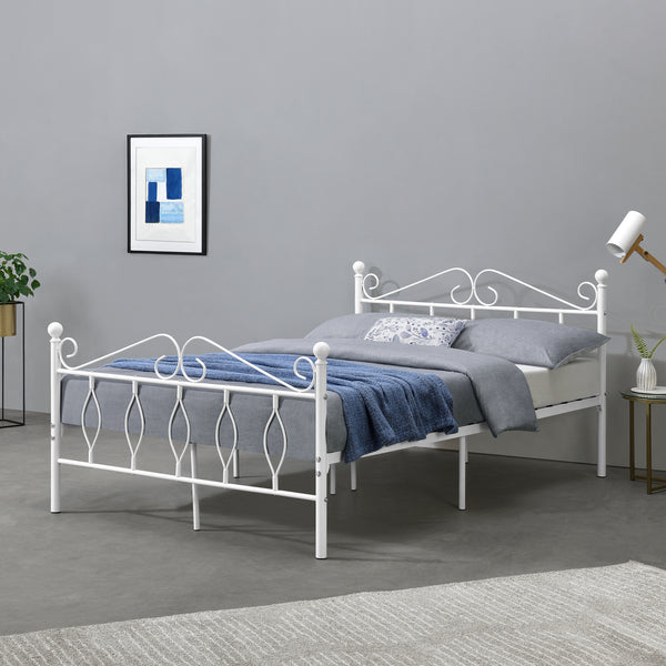Metallbett Apolda bis 300kg versch. Größen Weiß [en.casa]