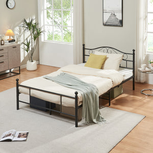 Metallbett Florenz 120x200 cm mit/ohne Kaltschaummatratze versch. Farben [en.casa]