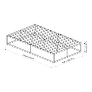 Metallbett Kreta mit Kaltschaummatratze in versch. Farben und Größen [en.casa]
