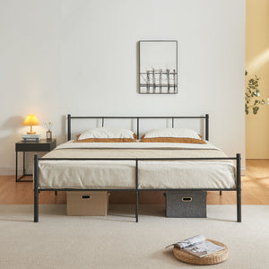 Metallbett Laos in versch. Größen Schwarz [en.casa]