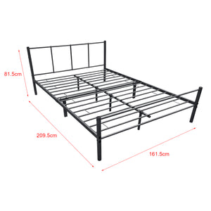 Metallbett Laos mit Matratze Schwarz [en.casa]
