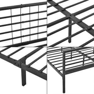 Metallbett Rovaniemi in versch. Größen Schwarz en.casa