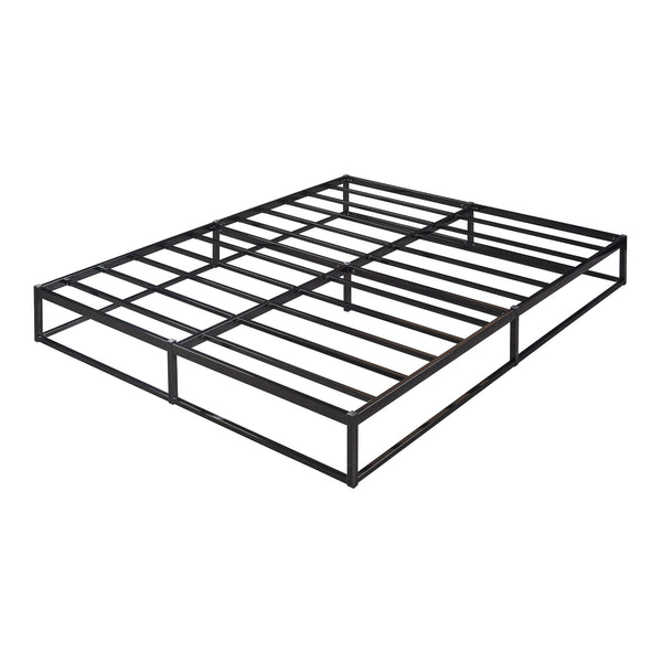 Metallbett Trerunta mit Matratze Stahl Schwarz [en.casa]