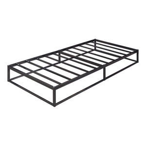 Metallbett Trerunta mit Matratze Stahl Schwarz [en.casa]