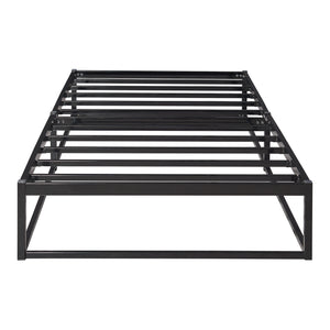 Metallbett Trerunta mit Matratze Stahl Schwarz [en.casa]