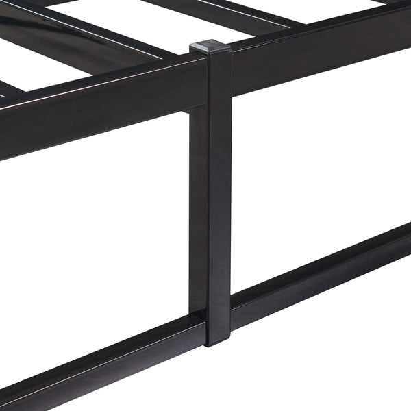 Metallbett Trerunta mit Matratze Stahl Schwarz [en.casa]
