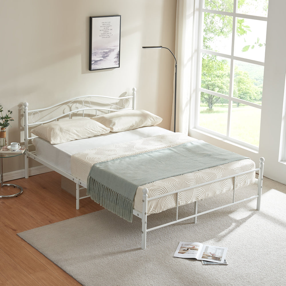Metallbett Florenz mit Matratze [en.casa] - premiumXL
