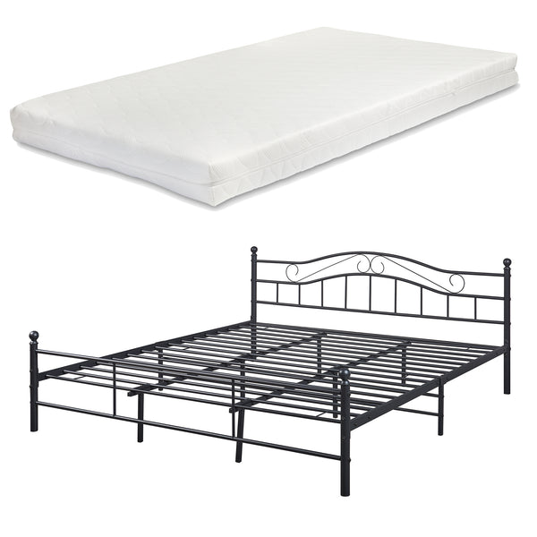 Metallbett Florenz mit Matratze [en.casa]