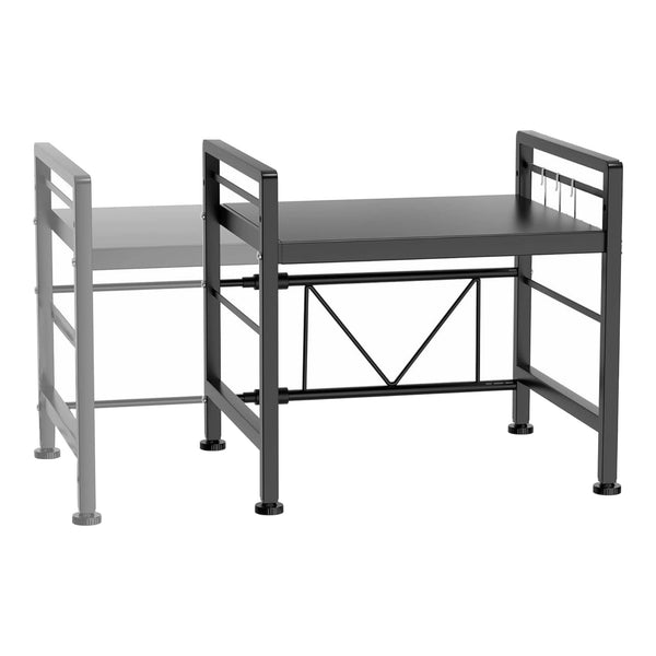 Küchenregal Sorsele verstellbar Schwarz [en.casa]