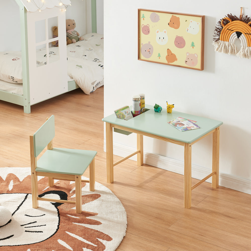 Kinderschreibtisch mit Stuhl Skjåk [en.casa]