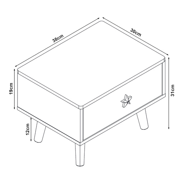 Kindernachttisch Sandnes 31x38x30 cm [en.casa]