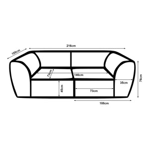 Modular Sofa Hurvas [en.casa]