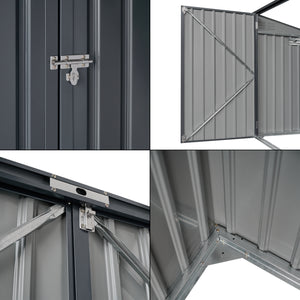 Mülltonnenbox Grebin für 2/3 Tonnen Dunkelgrau in versch. Größen [en.casa]