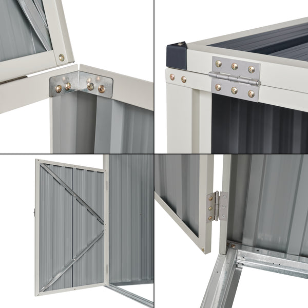 Mülltonnenbox Tarbek für 1/2/3/4 Tonnen Stahl verzinkt Anthrazit in versch. Größen [en.casa]