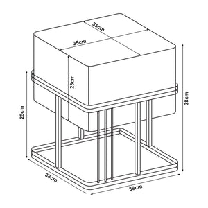 Multifunktionaler stapelbarer Sitzhocker Tas [en.casa]