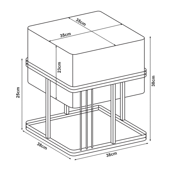 Multifunktionaler stapelbarer Sitzhocker Tas [en.casa]