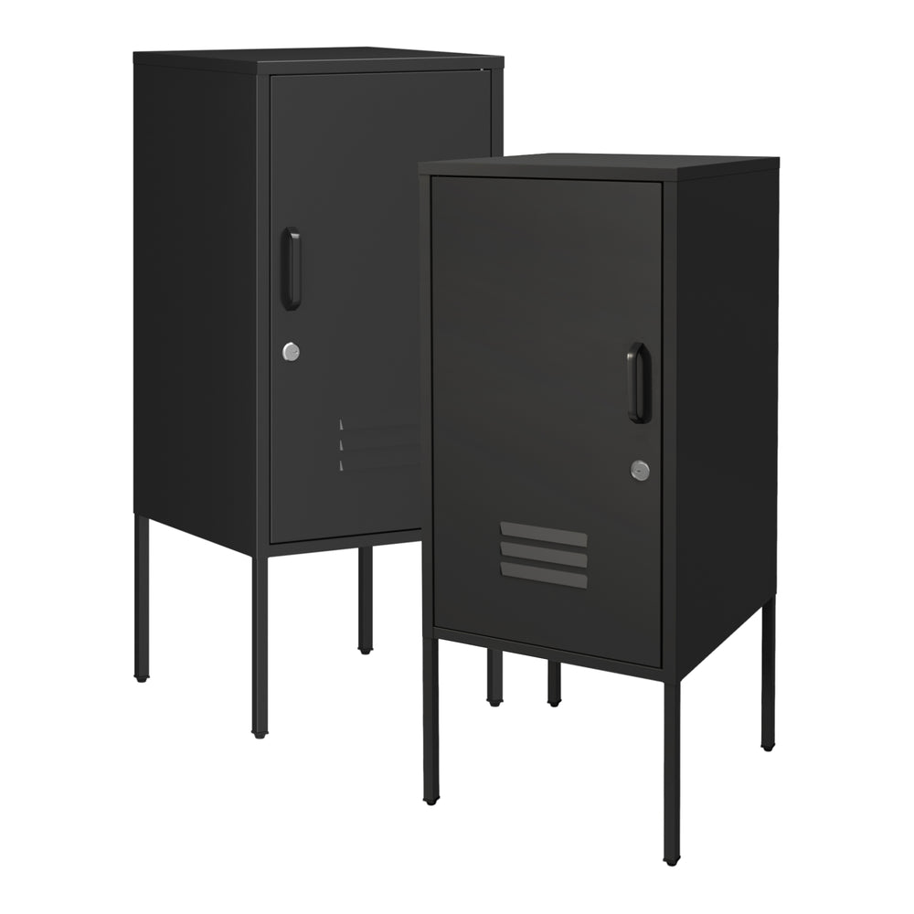 Nachtschrank Hausjärvi 2er Set Türgriff rechts und links [en.casa]