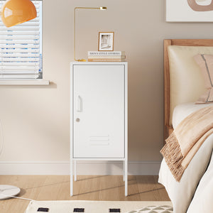 Nachtschrank Hausjärvi 82x35x35 cm Türgriff links Stahl [en.casa]