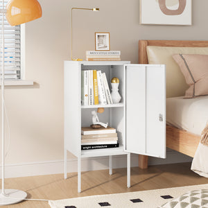 Nachtschrank Hausjärvi 82x35x35 cm Türgriff links Stahl [en.casa]