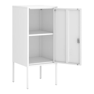 Nachtschrank Hausjärvi 82x35x35 cm Türgriff links Stahl [en.casa]