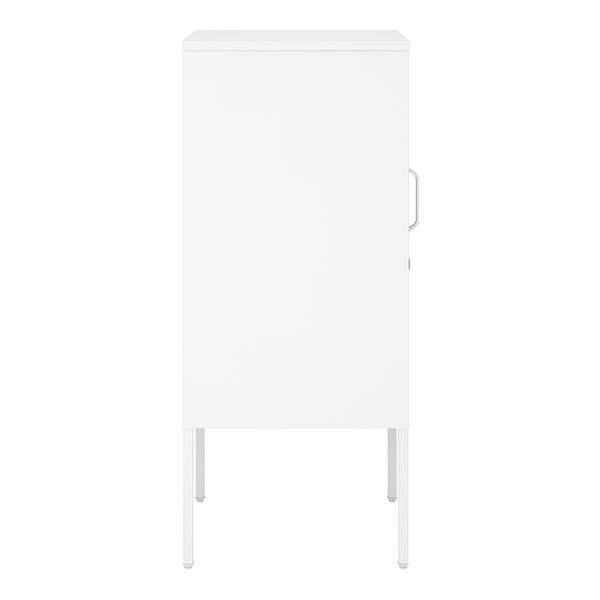 Nachtschrank Hausjärvi 82x35x35 cm Türgriff links Stahl [en.casa]