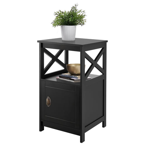 Beistelltisch Utajärvi Kaffeetisch 74x40x40cm Couchtisch Schwarz [en.casa]