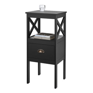 Beistelltisch Veteli Kaffeetisch 79x34x34cm Schwarz [en.casa]