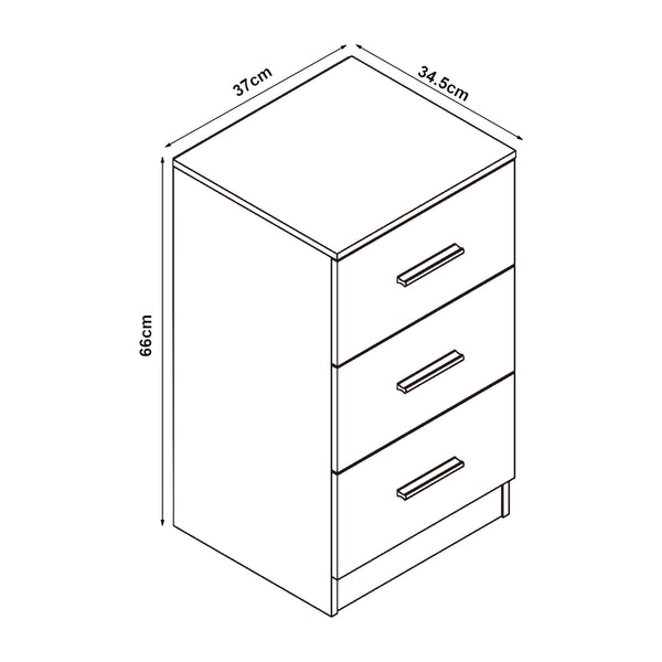 Nachttisch Aurdal 66x37x34,5 cm [en.casa]