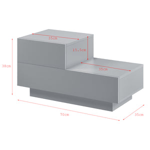 Beistelltisch Sebokeng Links 38x70x35 cm in versch. Farben en.casa