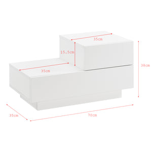 Beistelltisch Sebokeng Rechts 38x70x35 cm in versch. Farben en.casa