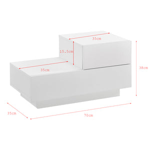 Beistelltisch Sebokeng Rechts 38x70x35 cm in versch. Farben en.casa