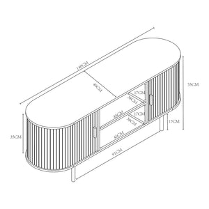 Fernsehschrank Tvedestrand [en.casa]