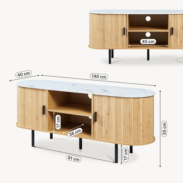 Fernsehschrank Tvedestrand [en.casa]