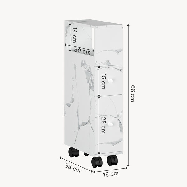 Nischenschrank auf Rollen Broreynna 66x15x33 cm [en.casa]