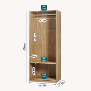Offener Kleiderschrank Vippsaki [en.casa]